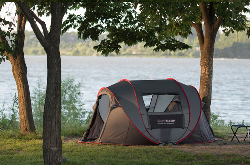 Cheap Goat Tents Pop Up Automatic Speed Open 3 4 Person Ultralarge Anti UV Self driving Tour Park Playing Camping Tent Beach Tent Tents 